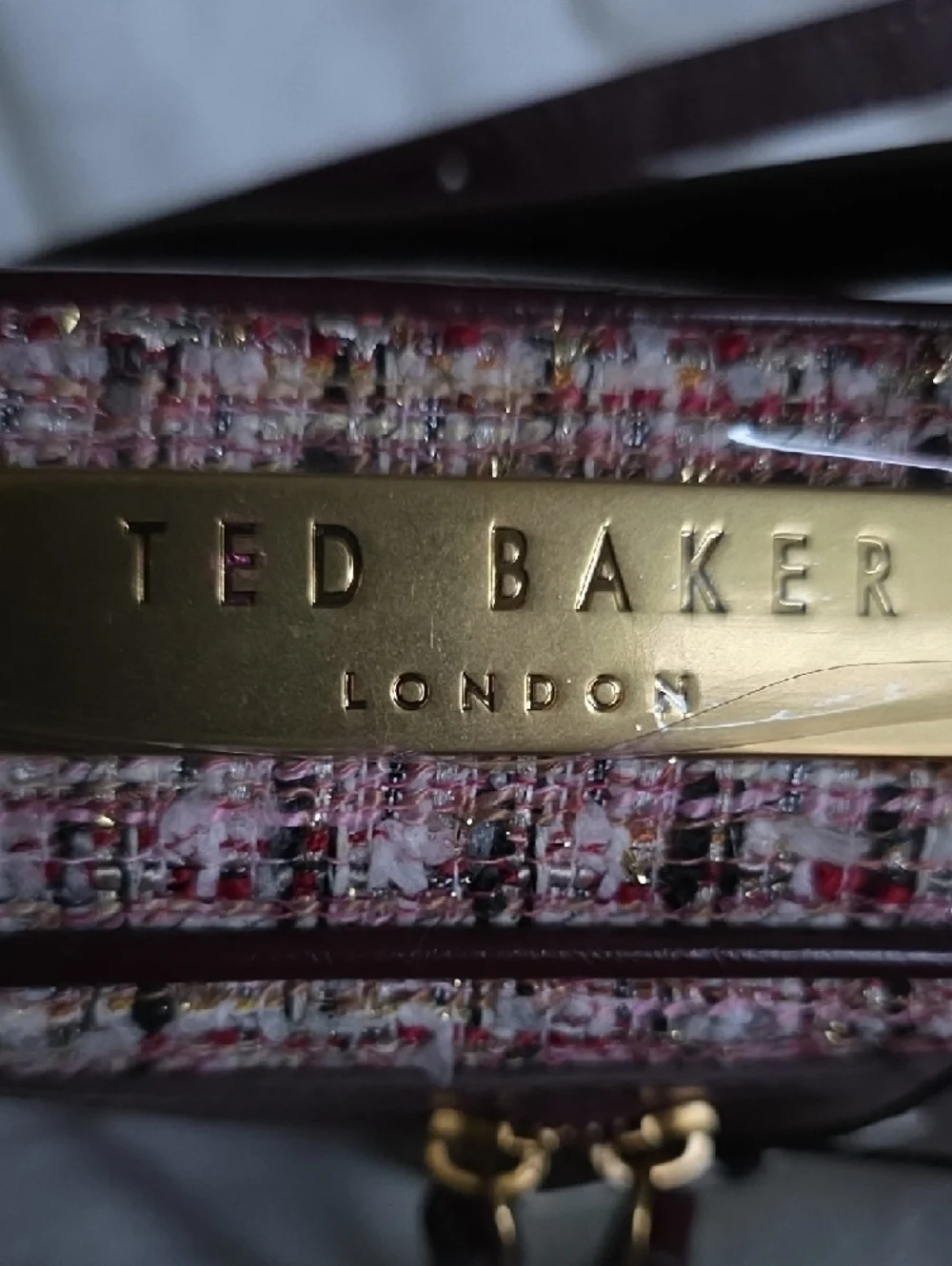 Ted Baker‎ Tweed Satchel Crossbody Bag. NWT.
